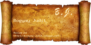 Bogyay Judit névjegykártya